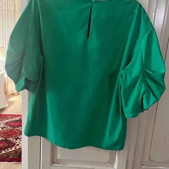 Tibi Italian sporty nylon pleat sleeve top, 8, price drop to $85. - Picture 5 of 5